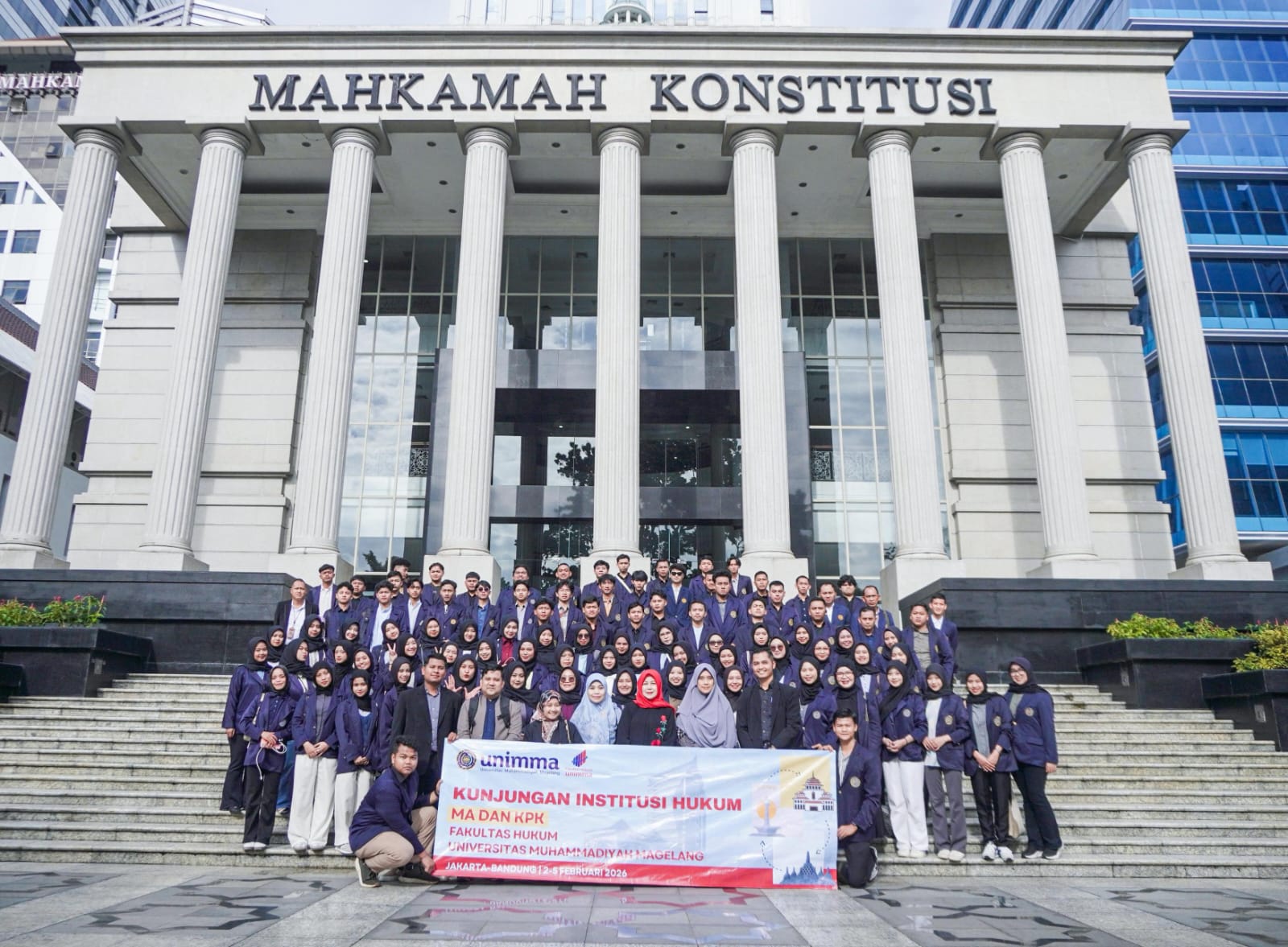 Perkuat Kompetensi Lulusan, Mahasiswa FH Unimma Pelajari Penegakan Hukum Langsung di MK dan KPK